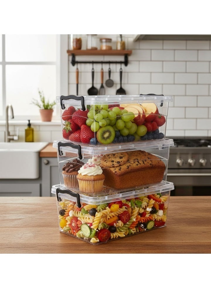 favilla 3-piece plastic container set - 3-liter capacity - Code 679 - Image 1